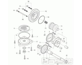 13 Olejové čerpadlo / Filtr - Hyosung GT 125 R