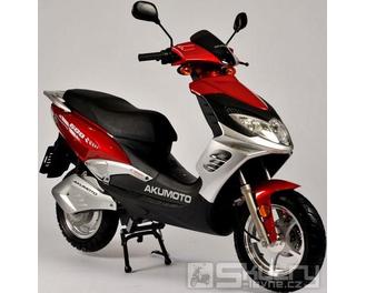 Elektrický skútr Akumoto 600/L120 (3kW) - barva červená/stříbrná