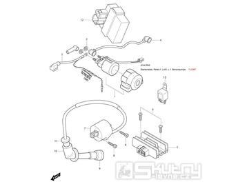 20 Elektro součástky - Hyosung RT 125D Karion