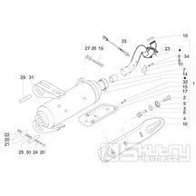 1.42 Výfuk - Gilera Nexus 500 4T LC 2006-2008 (ZAPM35200)