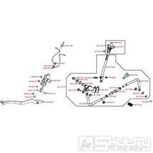F15 Zadní brzdový válec, páka a pedál - Kymco MXU 450i LOF LC90CE