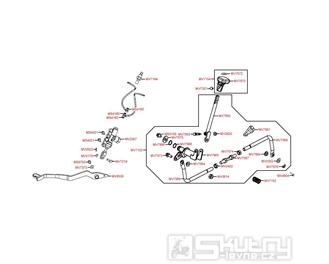 F15 Zadní brzdový válec, páka a pedál - Kymco MXU 450i LOF LC90CE