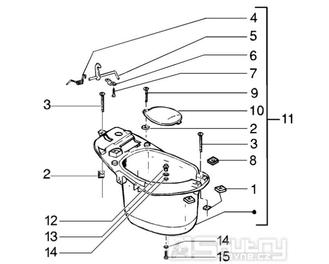 T25 Podsedlový prostor pro přilbu - Gilera Runner VX 125 4T (ZAPM24100, ZAPM24000)