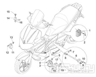 6.06 Regulátor napětí, zapalovací cívka a kabel - Gilera Runner 125 ST 4T LC 2008-2012 (ZAPM46301)