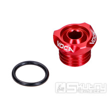 Olejová zátka VOCA V2 CNC červená pro Minarelli AM, Generic, KSR-Moto, Keeway, Motobi, Ride, 1E40MA, 1E40MB