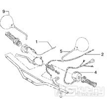 T32 Ovládací lanka, přepínače, zrcátka - Gilera H@K 50ccm EBS od roku 2001 (VTBC33100...)