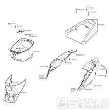 F12 Úložný prostor pro přilbu / zadní kapotáž - Kymco Agility 125 MMC