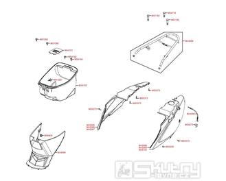 F12 Úložný prostor pro přilbu / zadní kapotáž - Kymco Agility 125 MMC