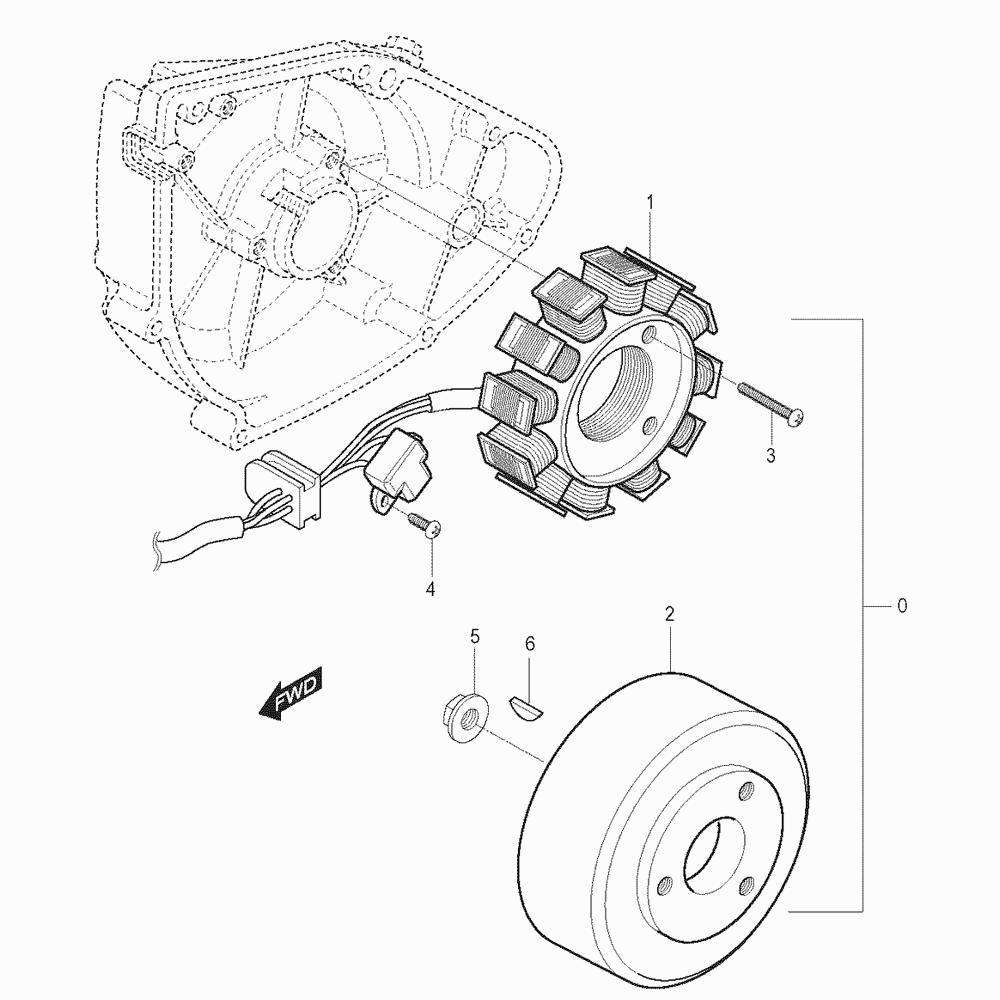 18 Magneto dobíjení - Hyosung RT 125 Karion