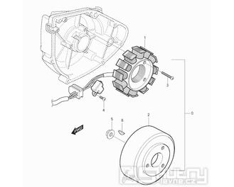 18 Magneto dobíjení - Hyosung RT 125 Karion