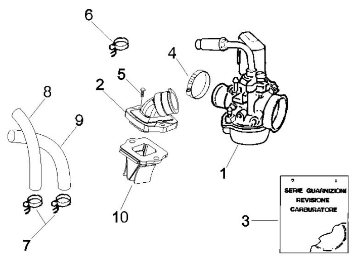 1.39 Karburátor - Gilera Runner 50 SP 2005 UK (ZAPC461000)