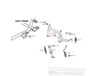 F15 Hlavní stojan / boční stojan - Kymco People S 300i