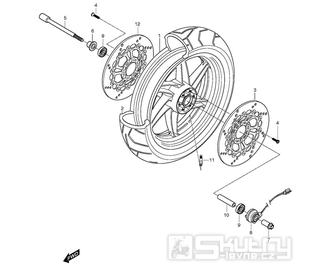 FIG37 Přední kolo - Hyosung GT 125 RF