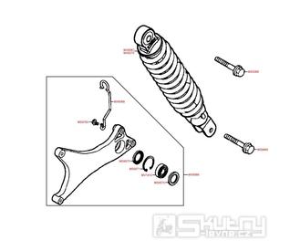 F17 Zadní tlumič - Kymco Super 9 LC 50