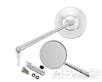 Zrcátko SIP Series Pordoi kulaté Ø100mm na řídítka pro Vespa Classic
