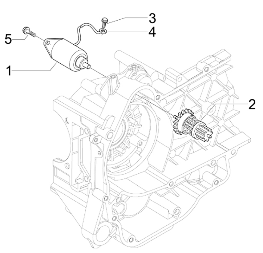 1.20 Elektrický startér motoru - Gilera Runner 125 ST 4T LC 2008-2012 (ZAPM46301)