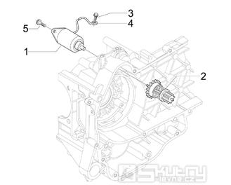 1.20 Elektrický startér motoru - Gilera Runner 125 ST 4T LC 2008-2012 (ZAPM46301)