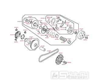 E05 Variátor kompletní - Kymco Xciting 300i R [SB60AB]