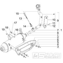 1.42 Výfuk - Gilera Nexus 300ie 4T LC 2009-2011 (ZAPM35600)