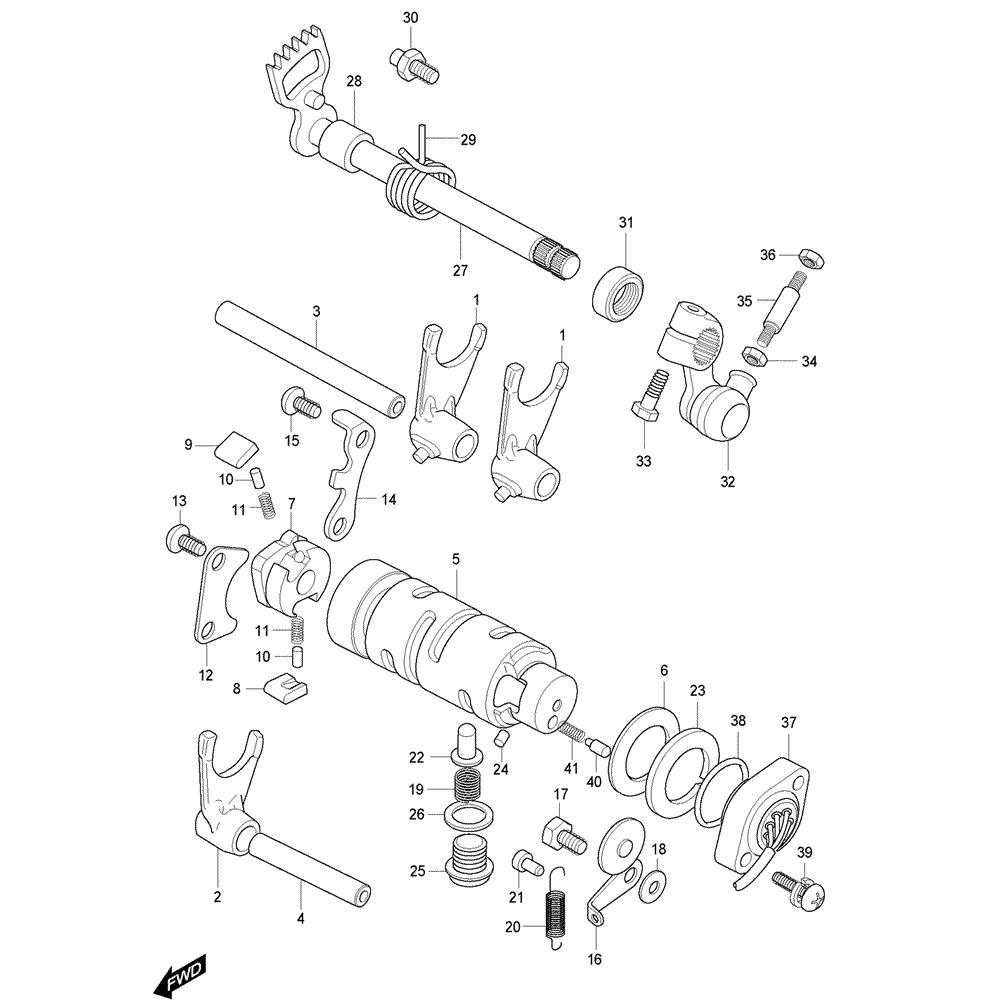 FIG16 Řazení - Hyosung GV 125M C Aquila