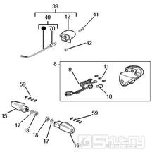 6.04 Zadní lampa a blinkry - Gilera SC 125 2006 (6H332629, VTHGS1A1A, VTHGS1A1B)