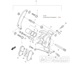 41 Přední brzdový třmen - Hyosung GV 125M Aquila E3