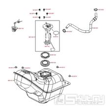 F10 Palivová nádrž - Kymco Downtown 300i ABS SK60AB