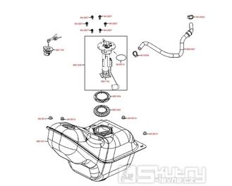 F10 Palivová nádrž - Kymco Downtown 300i ABS SK60AB
