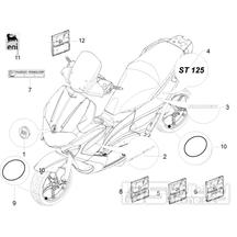 2.38 Samolepky, loga - Gilera Runner 125 ST 4T LC 2008-2012 (ZAPM46301)