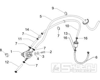 2.53 Palivový systém - Gilera Runner 200 VXR 4T LC Race 2005-2006 (ZAPM46200)