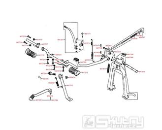 F16 Hlavní stojan a pedály - Kymco PULSAR 125 [RJ25CB]