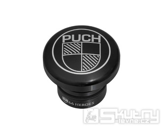 Víčko palivové nádrže 66Heroes s logem Puch, kulaté černýé pro Puch Maxi