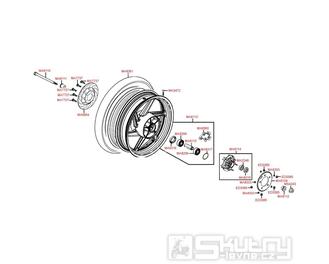 F10 Zadní kolo s brzdovým kotoučem - Kymco Quannon 125 Naked