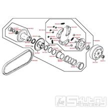 E07 Variátor kompletní - Kymco MXU 50