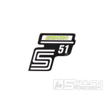 Nápis S51 Enduro samolepicí fólie neonově žlutá pro Simson S51 / S51 Enduro
