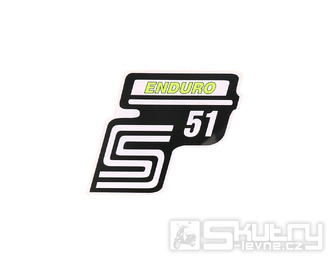 Nápis S51 Enduro samolepicí fólie neonově žlutá pro Simson S51 / S51 Enduro