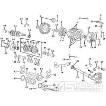 1.31 Převodovka, spojka - Gilera SMT 50 od roku 2006, D50B0 (ZAPG12D1)