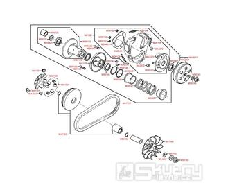 E06 Variátor kompletní - Kymco Agility 125 City