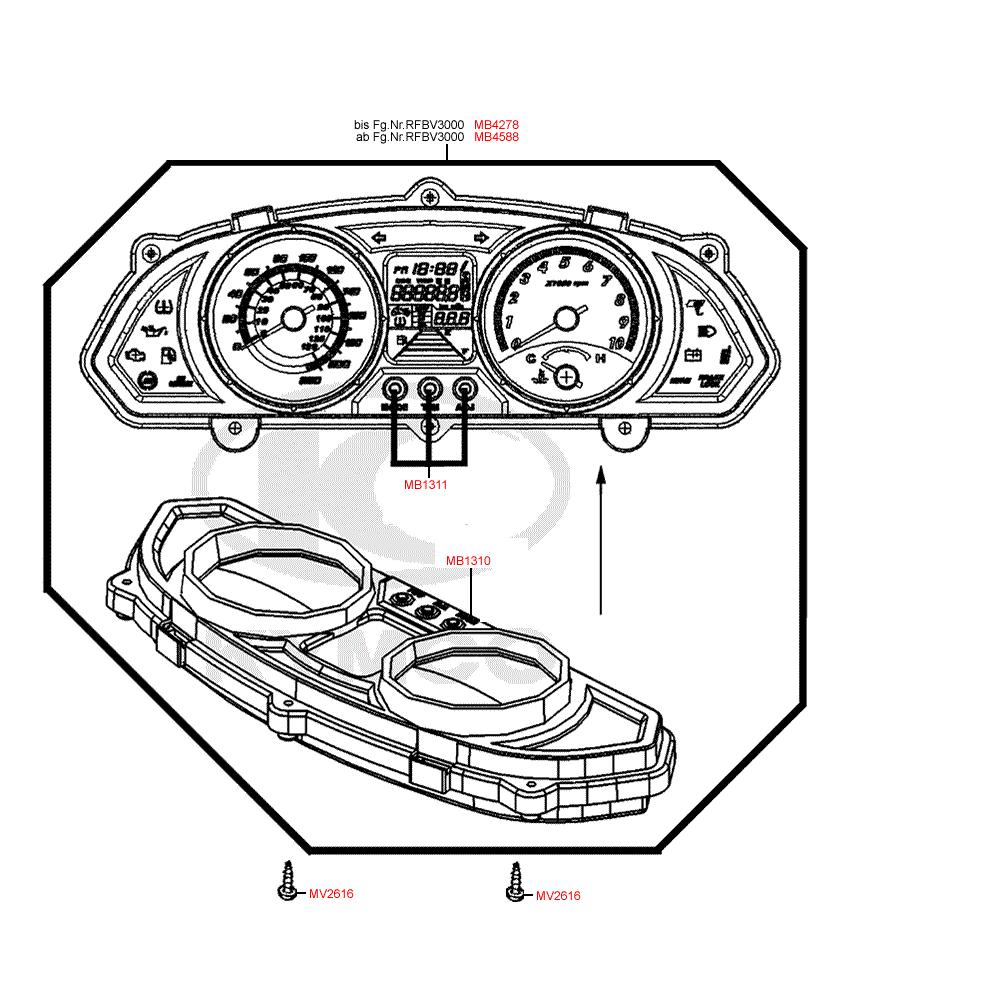 F02 Tachometr - Kymco MyRoad 700i ABS SAADAB