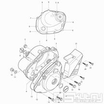 04 Kryt motoru - Hyosung RT 125D Karion