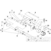 4.01 Uložení motoru - Gilera Runner 125 ST 4T LC 2008-2012 (ZAPM46301)