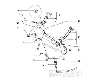 T34 Palivová nádrž - Gilera Runner 125 FX DT 2T LC (ZAPM0700...)