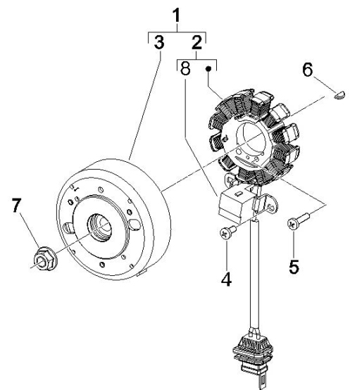 1.21 Magneto dobíjení - Gilera Runner 50 PureJet ST 2008 (ZAPC46200)