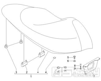 2.39 Sedadlo - Gilera Runner 200 VXR 4T LC 2006 UK (ZAPM46400)
