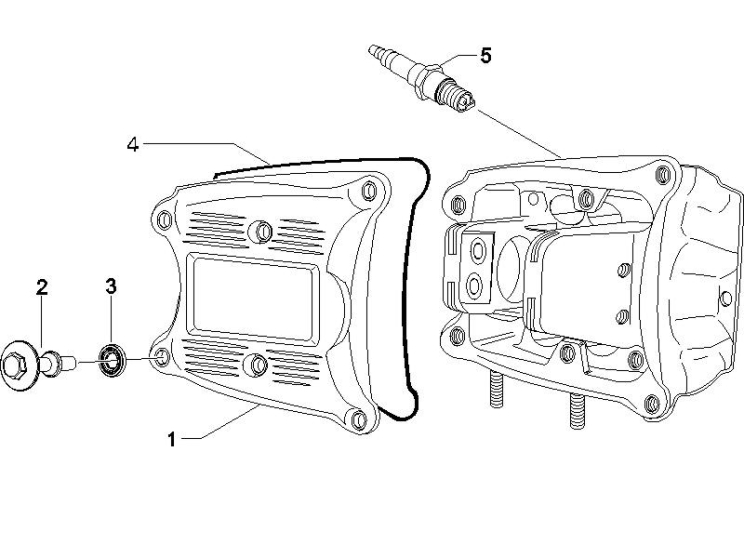 1.12 Kryt hlavy válce, zapalovací svíčka - Gilera Nexus 500 SP 4T LC 2006-2007 (ZAPM35200)