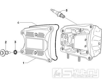 1.12 Kryt hlavy válce, zapalovací svíčka - Gilera Nexus 500 SP 4T LC 2006-2007 (ZAPM35200)