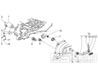 1.20 Elektrický startér motoru, nakopávací páka - Gilera Runner 50 SP 2008-2009 (ZAPC46100)