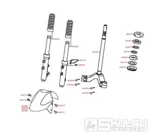 F06 Řízení / vidlice - Kymco Grand Dink 50