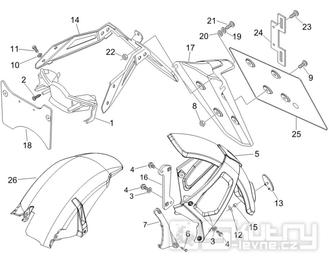 2.37 Zadní kryt, blatník - Gilera Nexus 250 4T LC 2007 (ZAPM35300)