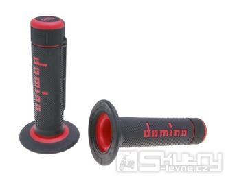 Gripy Domino A020 Off-Road v černo-červeném provedení o délce 118mm